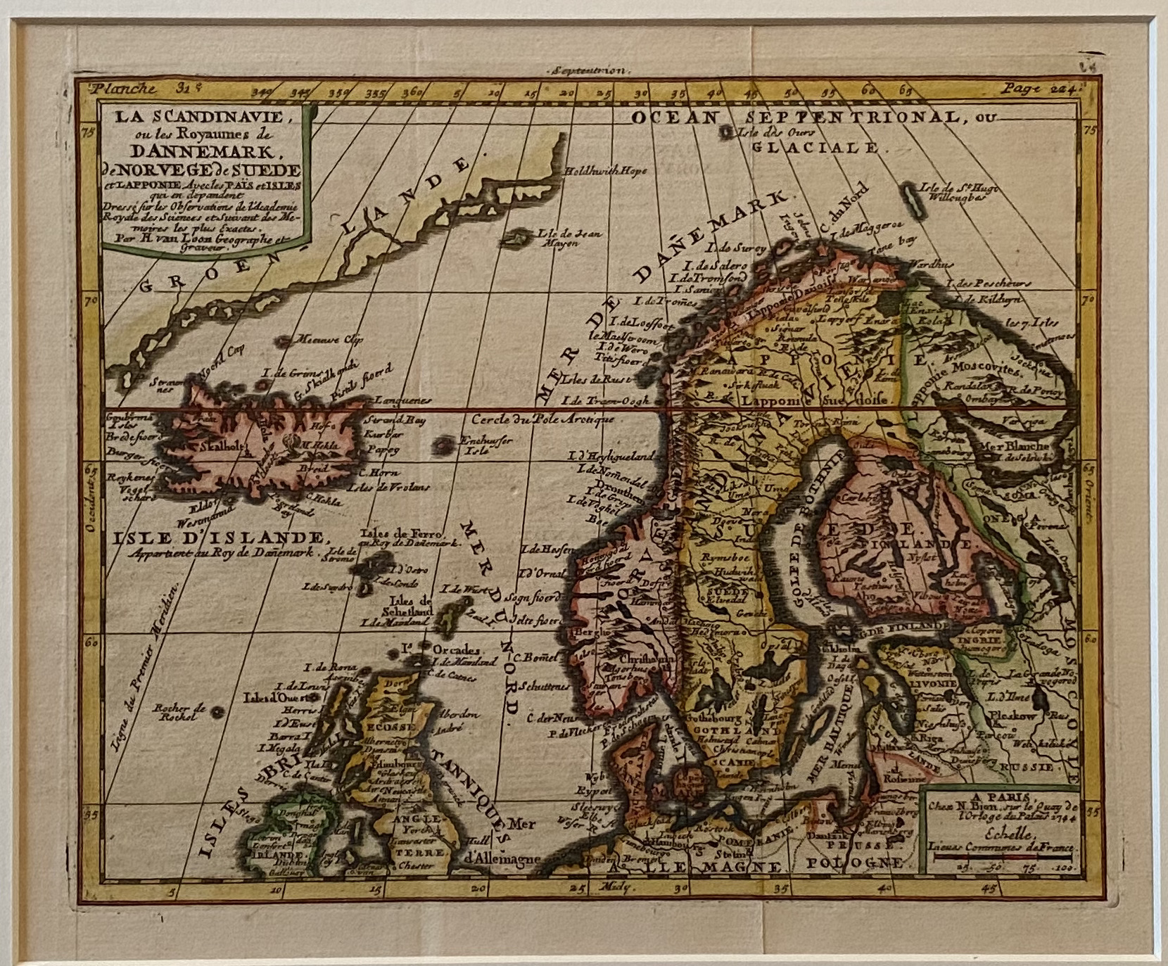 La Scandinavie, ou les Royaumes de Dannemark, de Norvege de Suede et Lapponie.Het Koningryk Denemarken en Noorwegen