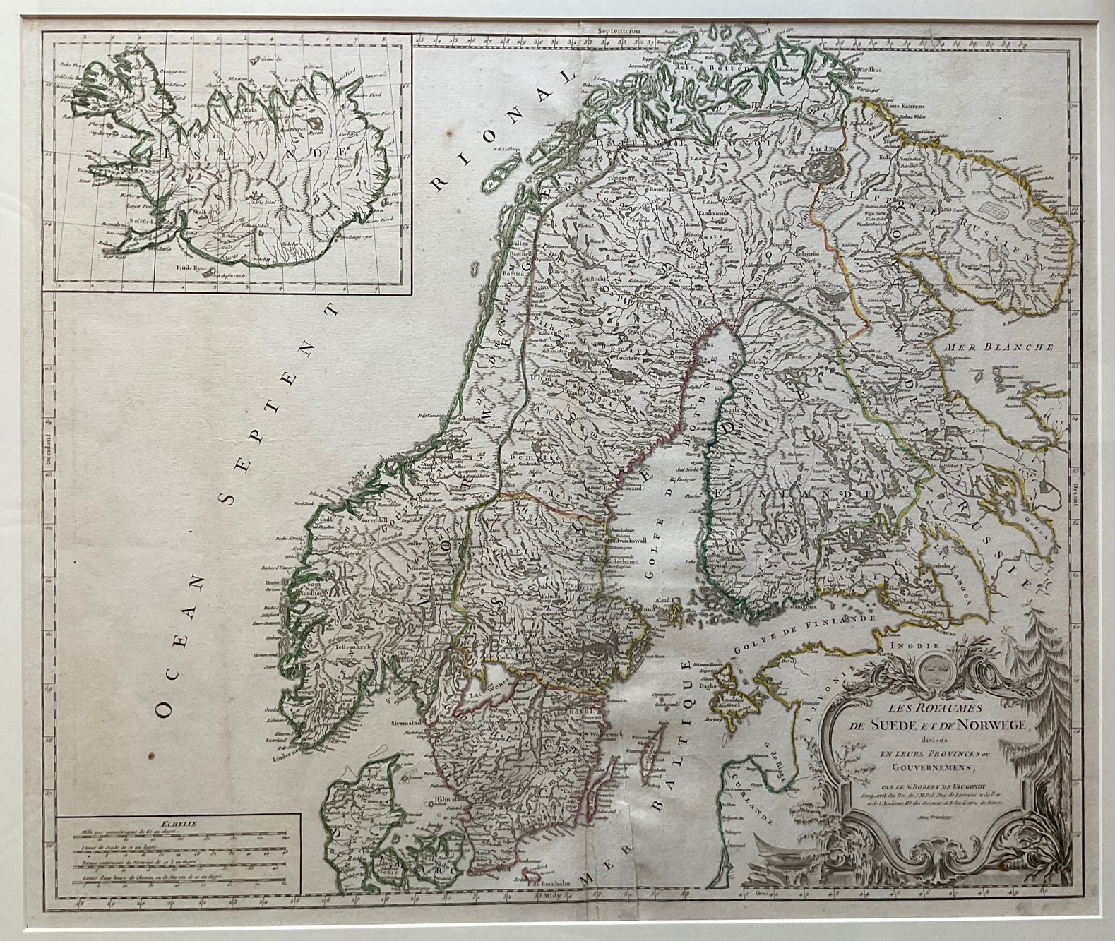 Les Royaumes de Suede et de Norwege, divises en leurs Provinces ou Gouvernemens