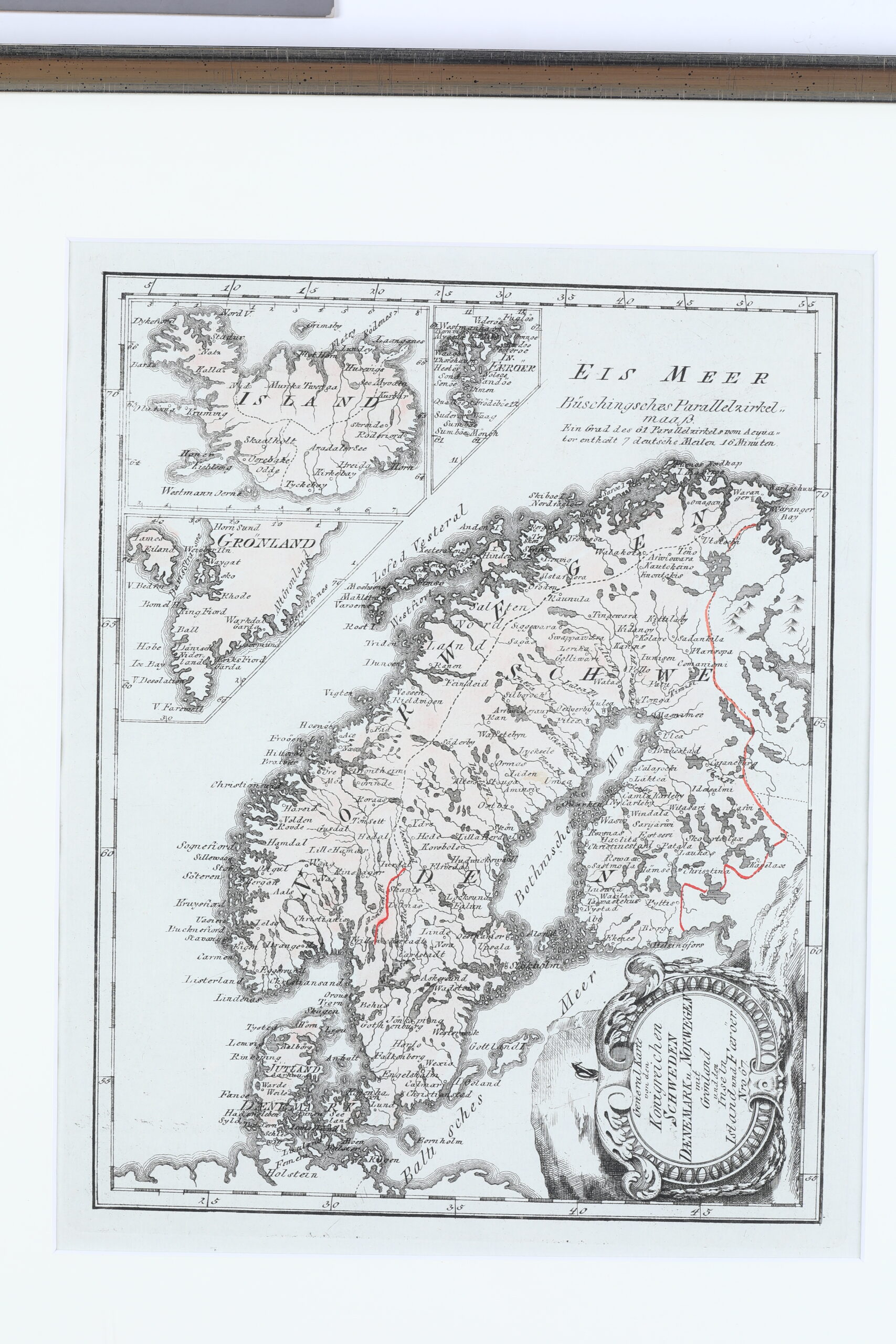 General Karte von den Königreichen Schweden, Daenemark u. Norwegen mit Grönland und den Inseln Island und Faeröer Nro. 67