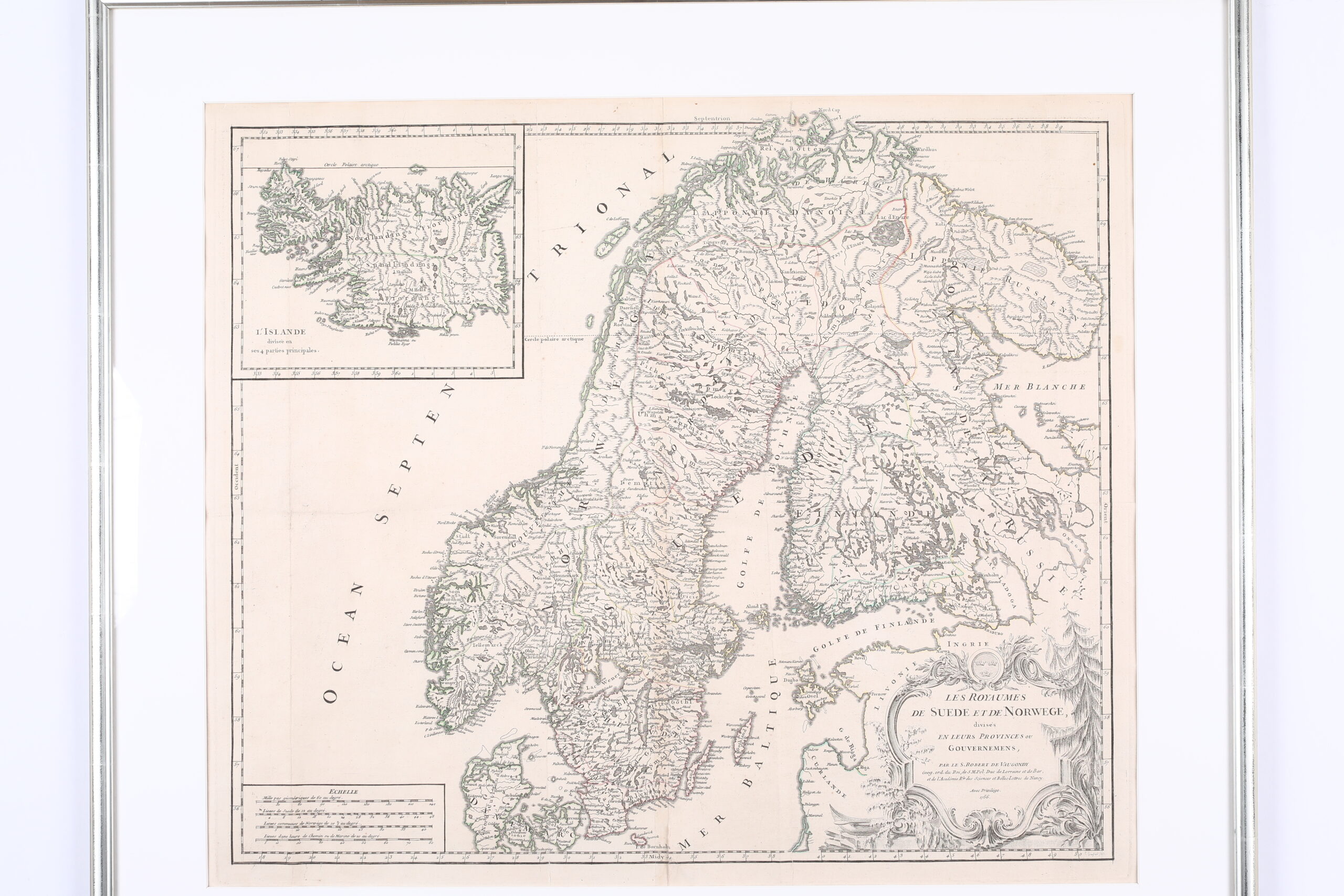 Les Royaumes de Suede et de Norwege divises en leurs Provinces ou Gouvernemens