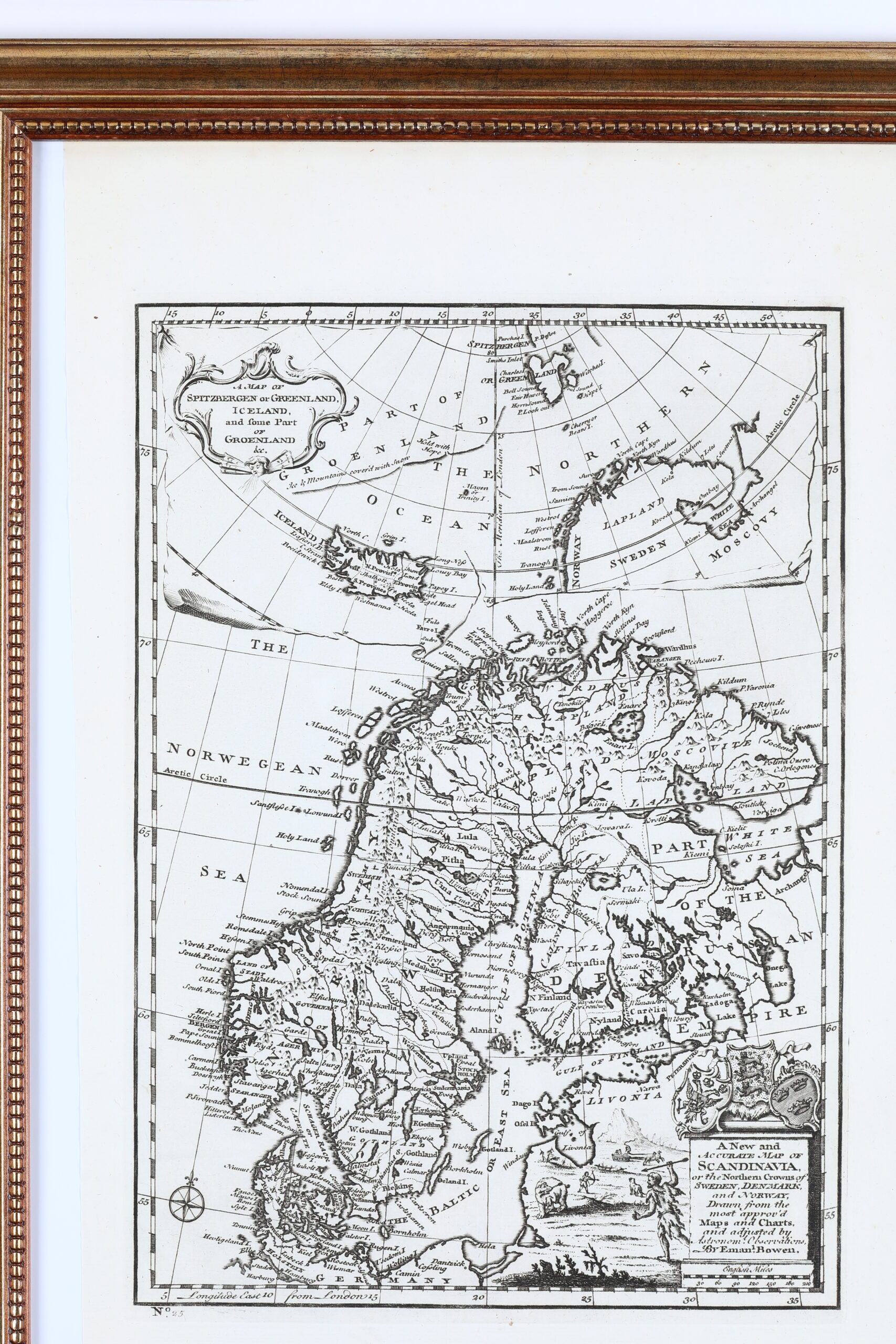 Map of Spitzbergen or Greenland, Iceland and some part of Groenland & c.