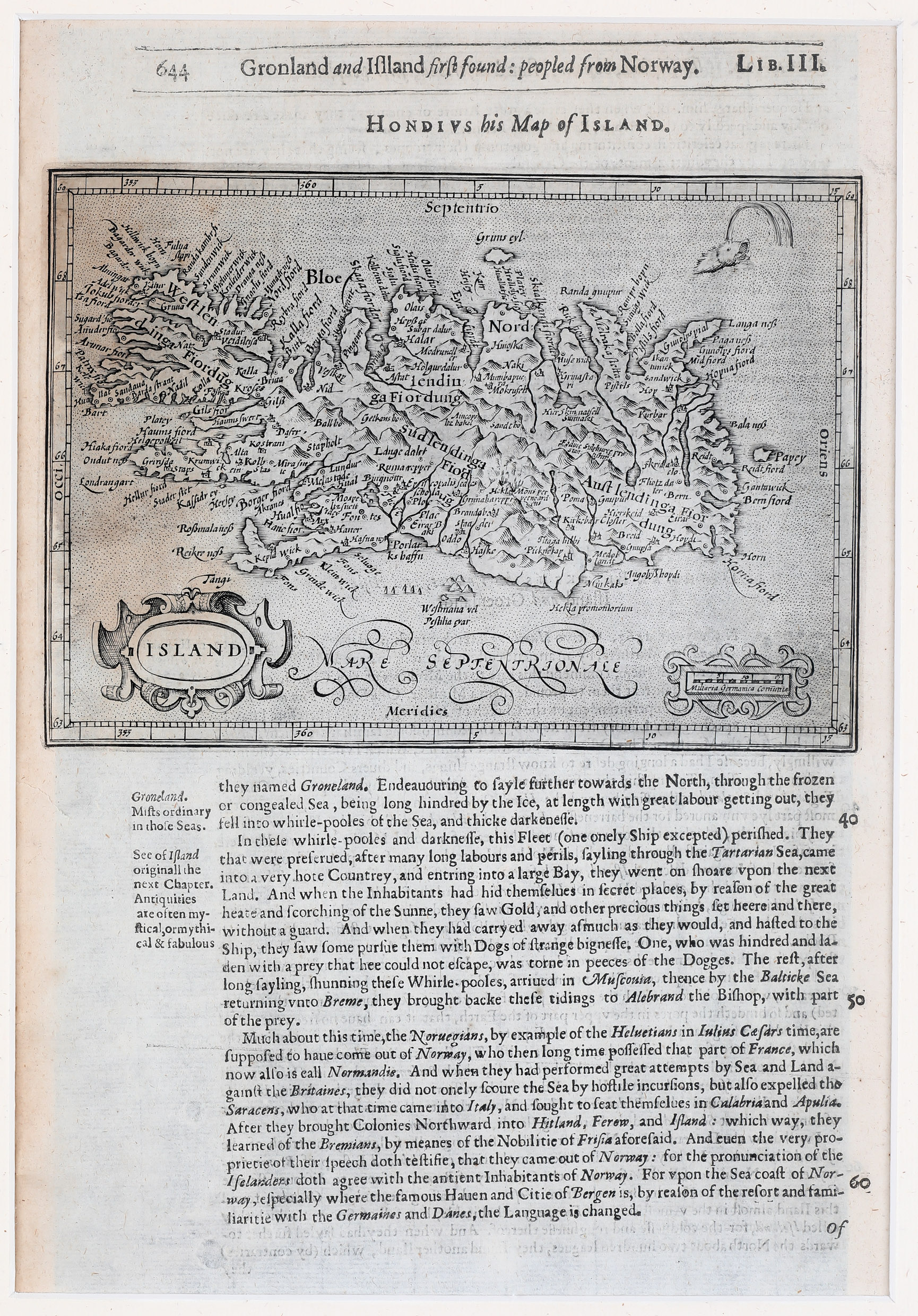 31. Island (Hondius his Map of Island)