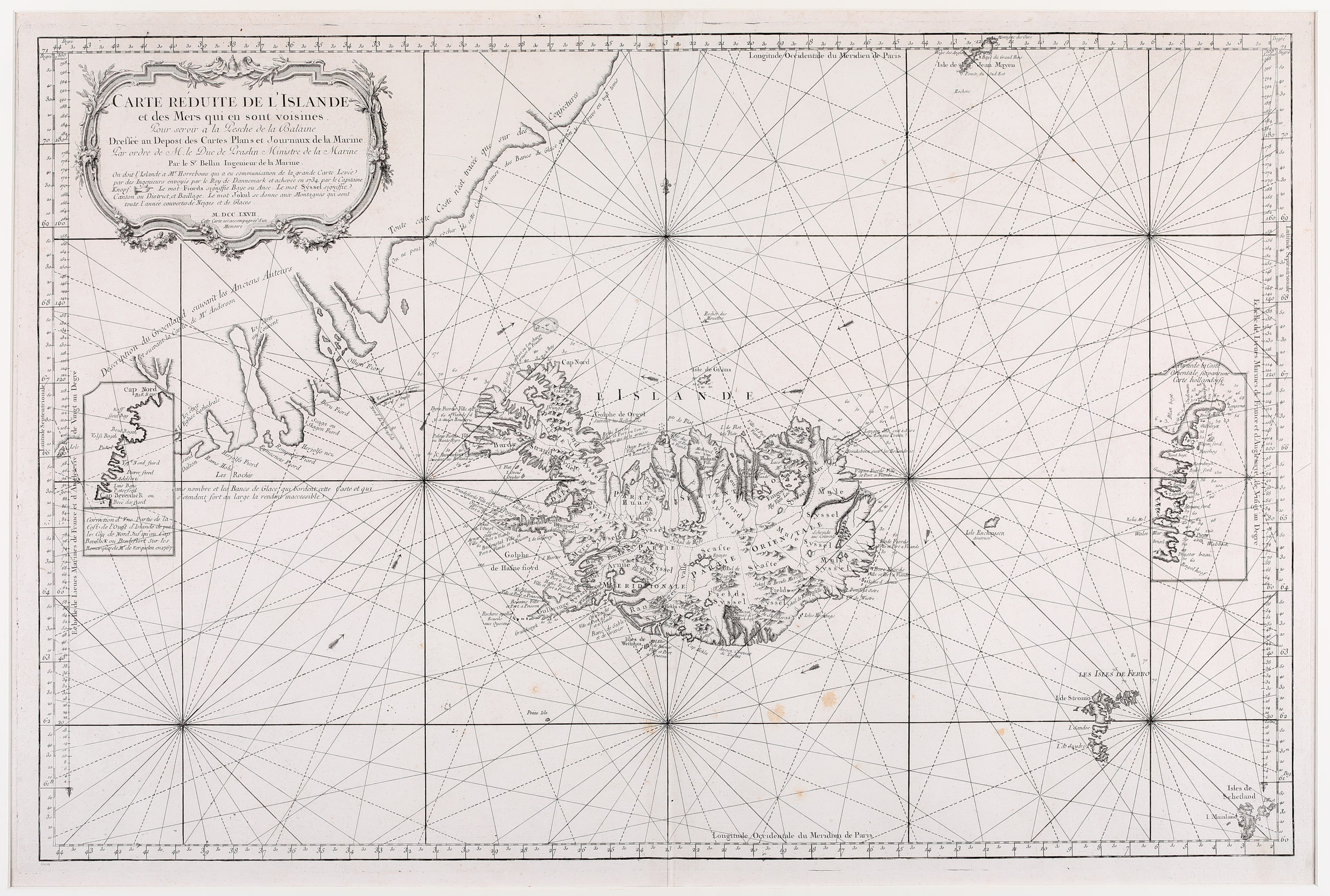 40. Carte Reduite De L’Islande et des mers qui sont voisines