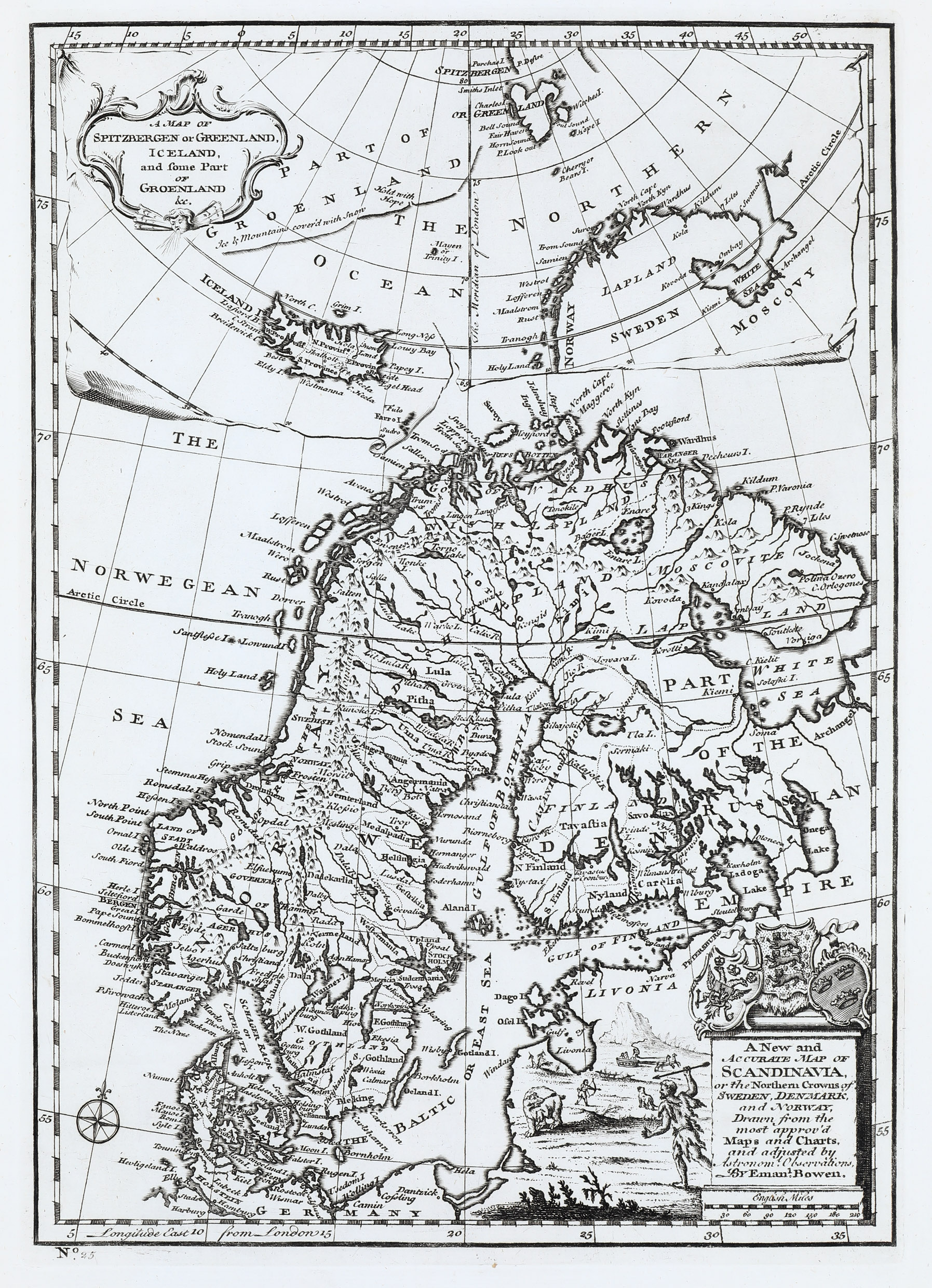 91. Map of Spitzbergen or Greenland, Iceland and some part of Groenland & c.