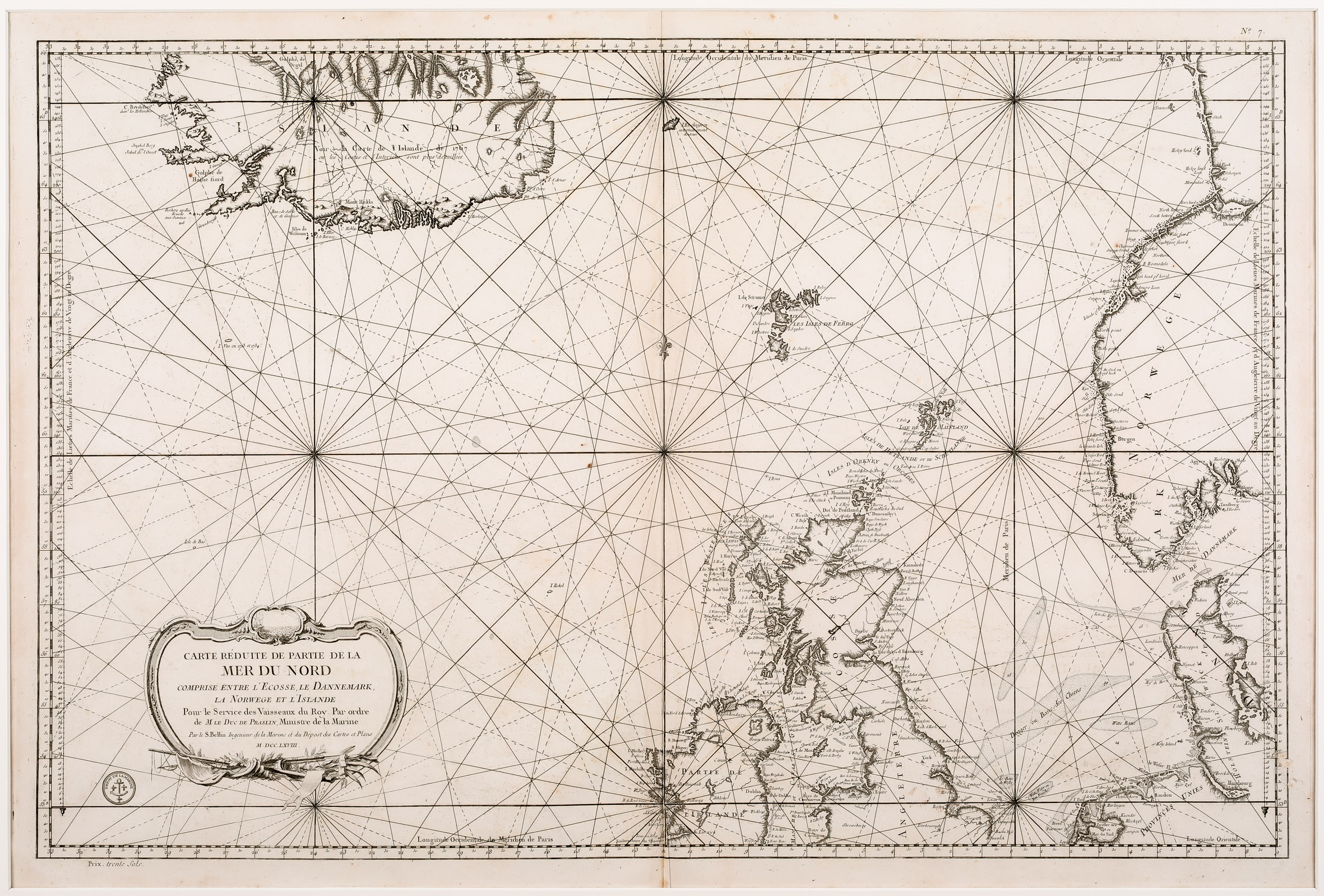 98. Carte Reduite de Partie de la Mer du Nord Comprise  Entre l‘Ecosse, le Dannemark, la Norwege et l‘Islande