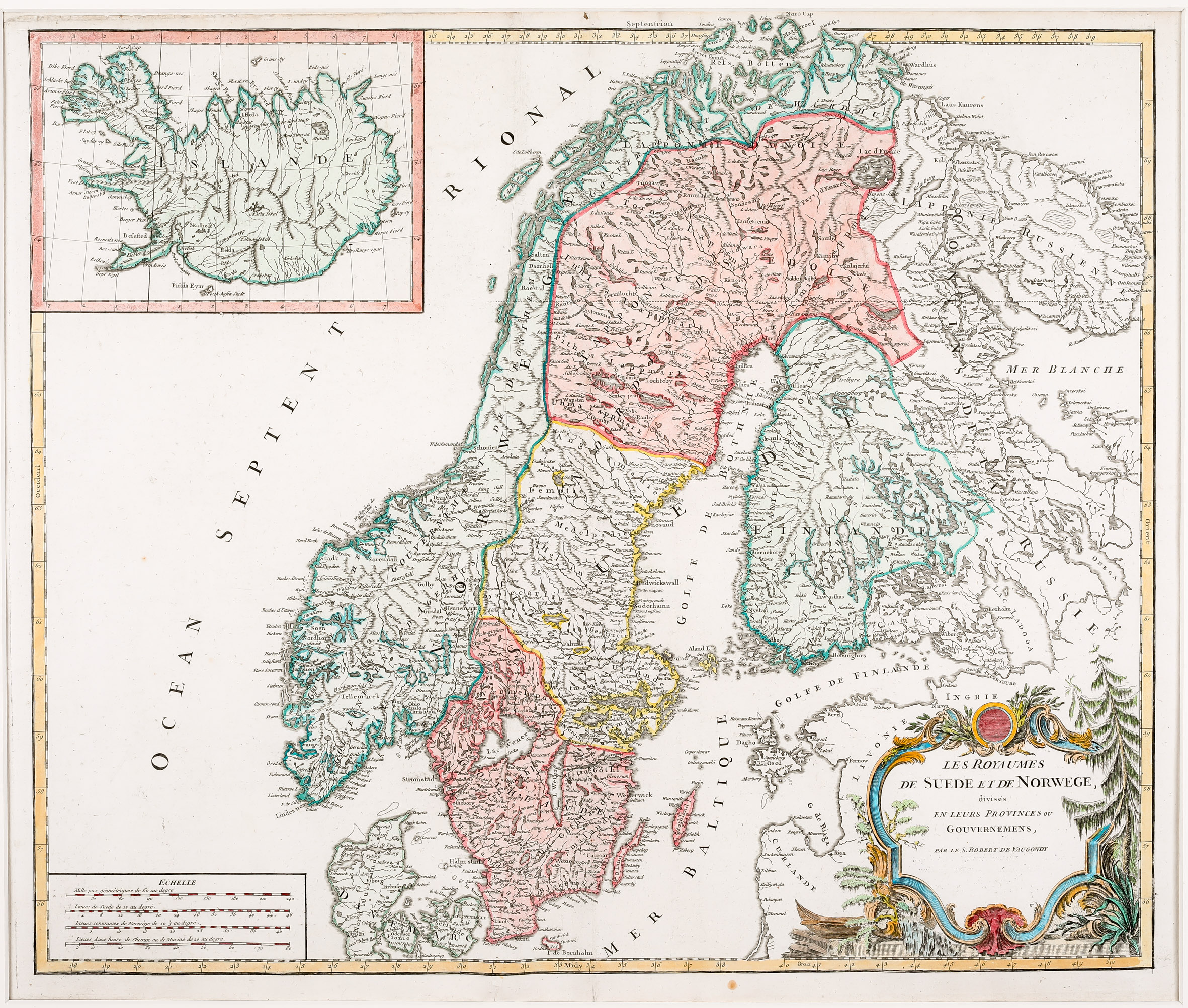 99. Les Royaumes de Suede et de Norwege, divises en leurs Provinces ou Gouvernemens