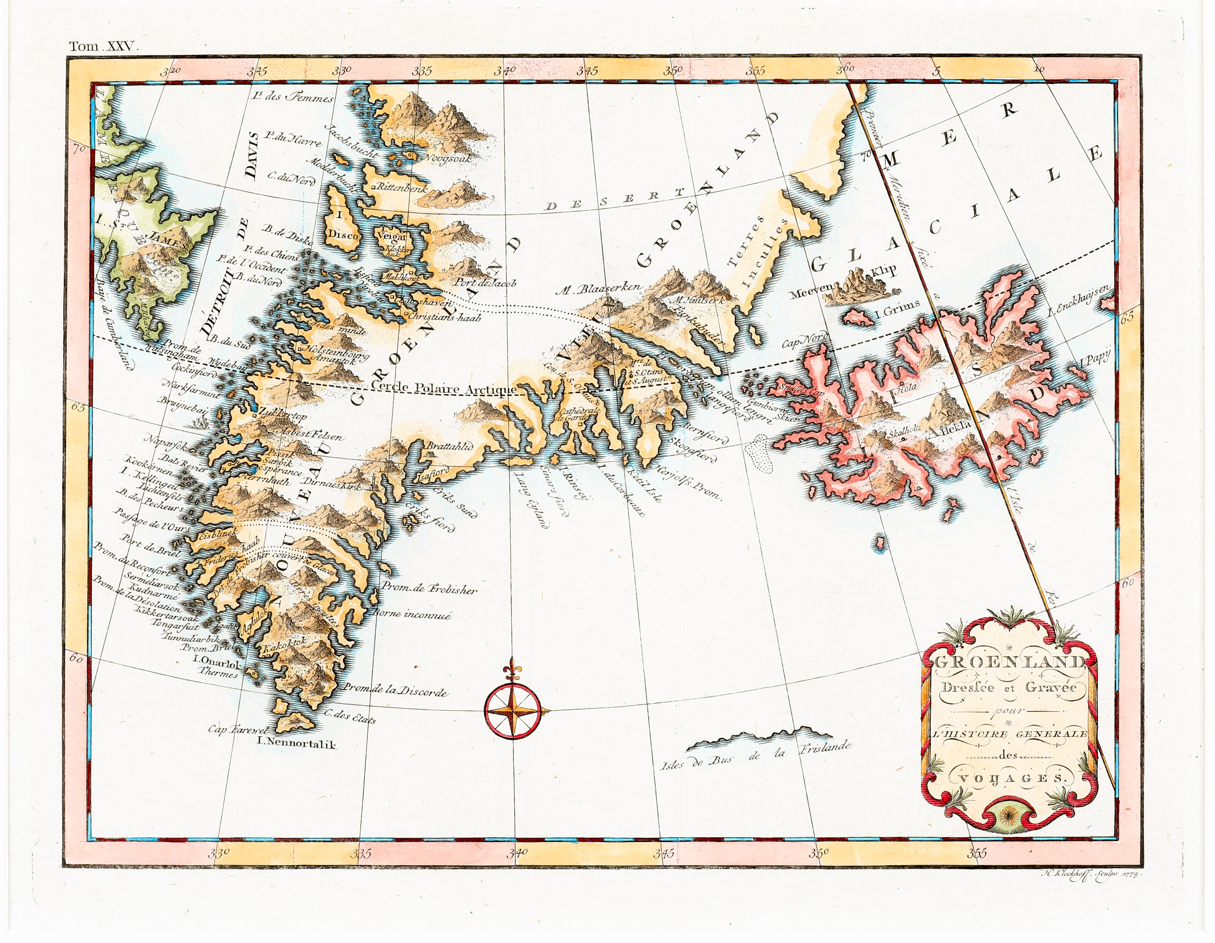 107. Groenland –  Dressee et Gravee pour L’ Histoire Generale des Voyages