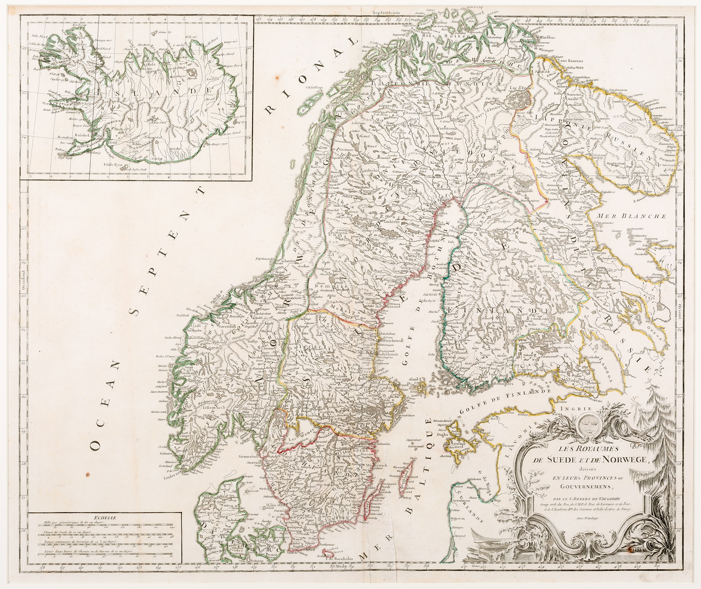 126. Les Royaumes de Suede et de Norwege, divises en leurs Provinces ou Gouvernemens