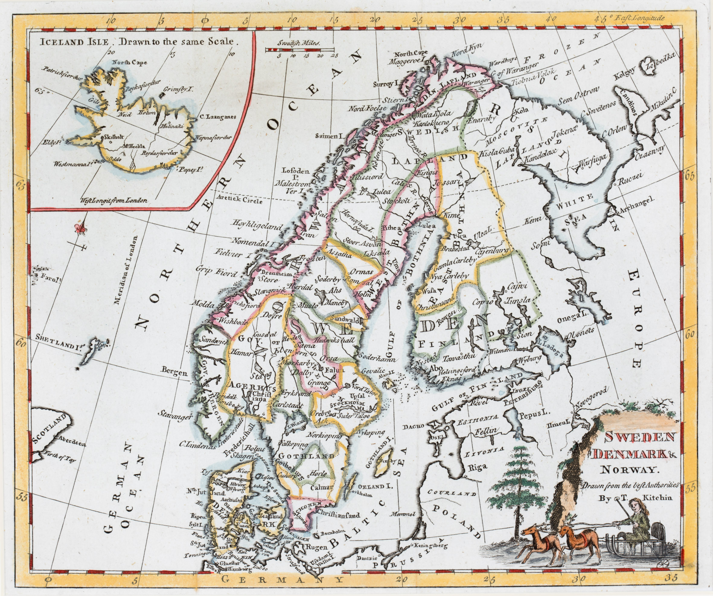 174. Sweden, Denmark & Norway. Drawn from the best Authorities By T. Kitchin
